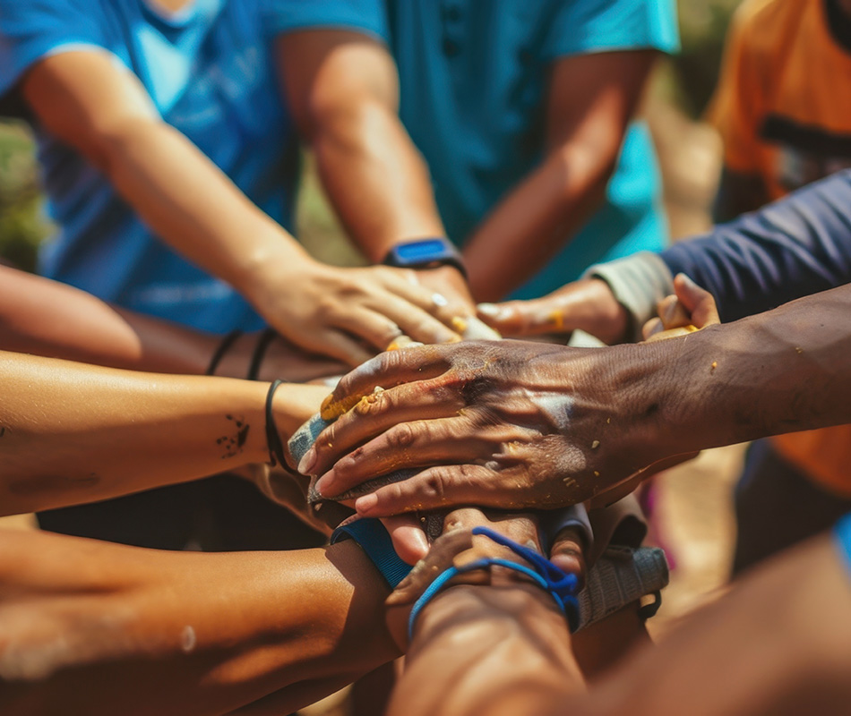 mains jointes comme symbole de responsabilité sociale des entreprises​
